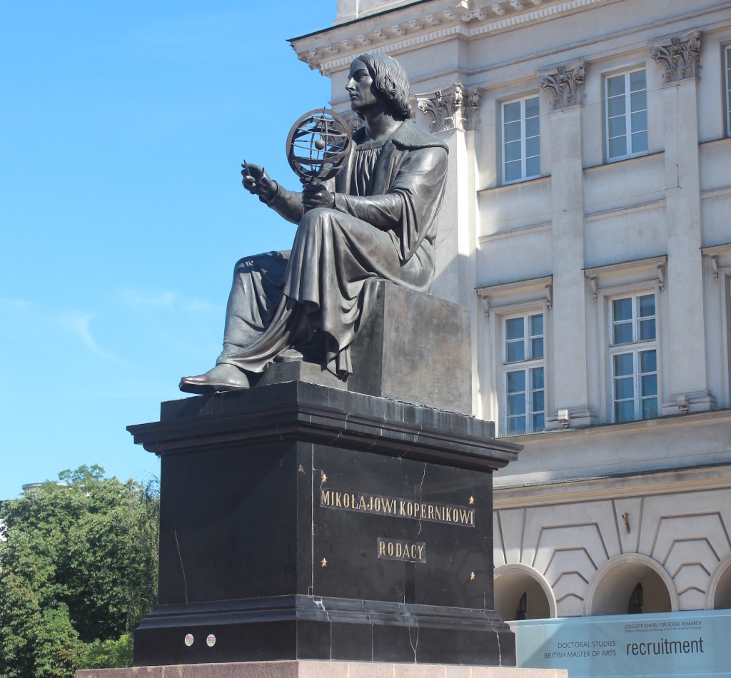 Polish favorite son Copernicus and his heliocentric solar system